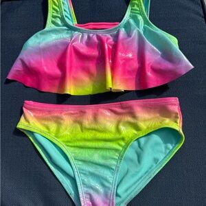 Wonder Nation Pink and Yellow Bikinis Swim